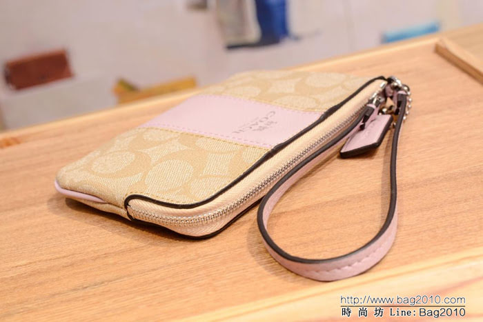 COACH蔻馳 原單級別 COACH 短款零錢包 拉鏈手包 簡單時尚 頭層牛皮 64233  Chz1287